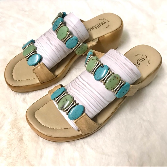 Beautiful beaded Matisse sandals made in Italy - Picture 2 of 6